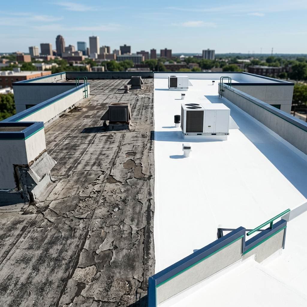 Featured Image: How Commercial Roof Coatings Prevent Total Replaceme... - Diversified Roofing Solutions