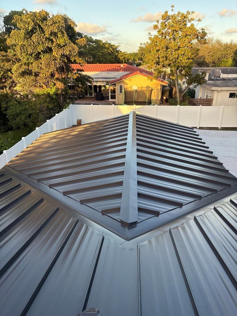 High-Performance Bronze Standing Seam Metal Roof Installation