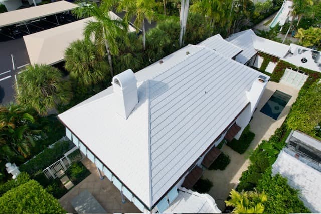 Coastal Villa White Concrete Tile Installation
