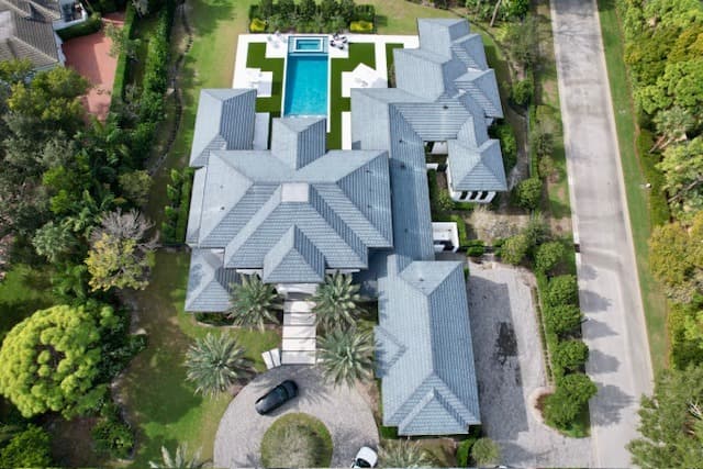 Equestrian Manor Slate-Blue Concrete Tile Installation
