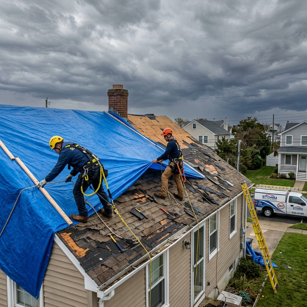 Emergency Tarp Installation