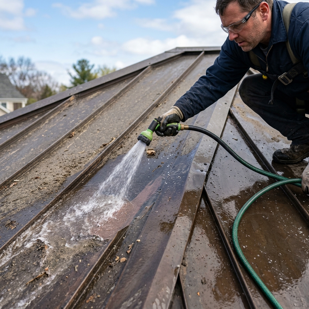 Washing Steel Surface